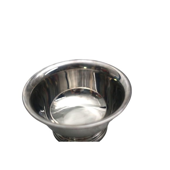 Poole Silver Company Bowl 502 Authentic Reproduction Footed 6" Vintage - Picture 3 of 4